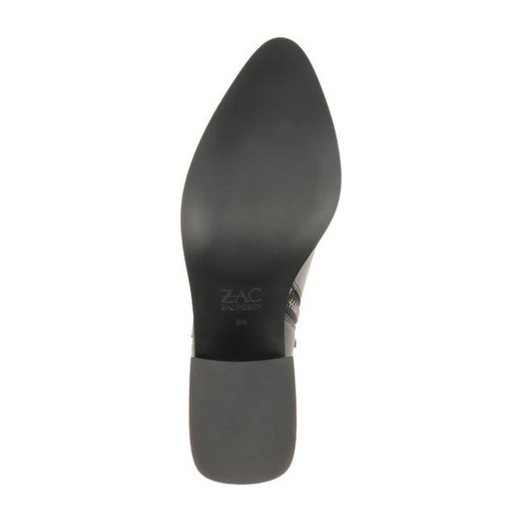 NEW ZAC Zac Posen Tanesha Rainbow Full Zip Pointy Chunky Block Heel Ankle Bootie - Picture 7 of 7